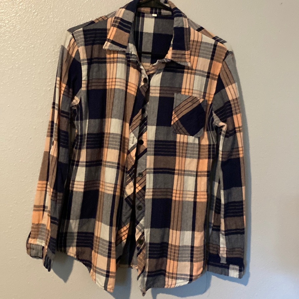 Flannel pink/blue plaid